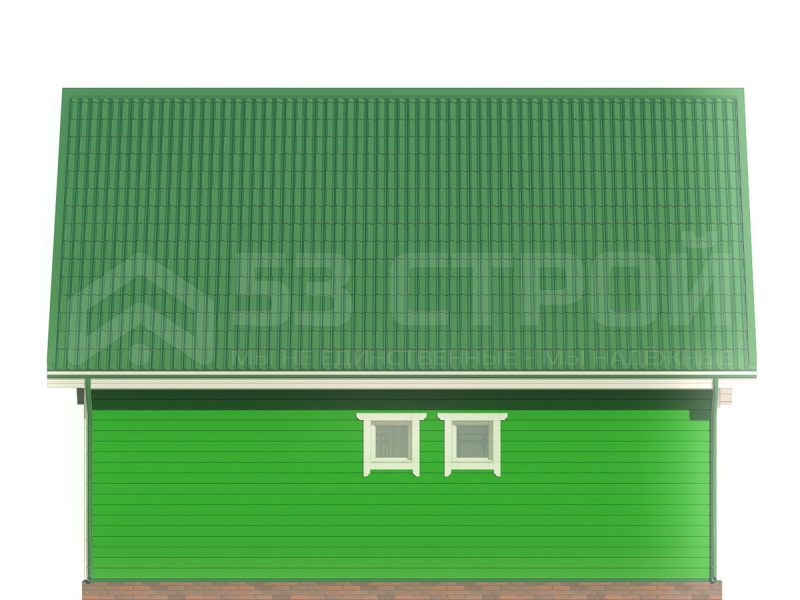 Проект дома из бруса 6х9 под ключ с двухскатной крышей