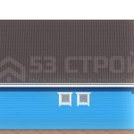 Проект каркасного дома 6 на 9 под ключ с двухскатной крышей - превью