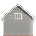 Проект дома из бруса 7 на 7 под ключ с двухскатной крышей - превью