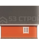Проект дома из бруса 8 на 7.5 под ключ с двухскатной крышей - превью