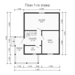 Планировка двухэтажного дома из бруса 6 на 7 - превью