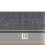 Проект дома из бруса 6х10 под ключ с двухскатной крышей - превью