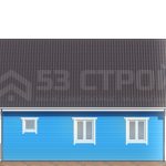 Проект каркасного дома 7.5 на 9 под ключ с двухскатной крышей - превью
