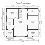 Планировка двухэтажного каркасного дома 8 на 9 - превью