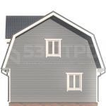 Проект дома из бруса 7 на 9 под ключ с ломаной крышей - превью