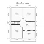 План второго этажа каркасного дома 8 на 10 с четырьмя спальнями - превью