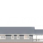 Проект дома из бруса 16.5х11 под ключ с двухскатной крышей - превью