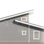 Проект каркасного дома 9 на 9 под ключ с асимметричной крышей - превью