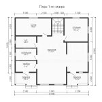 Планировка двухэтажного дома из бруса 11 на 12 - превью