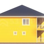 Проект двухэтажного каркасного дома 11 на 12 площадью 234м2 - превью