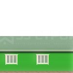 Проект каркасного дома 8 на 11.5 под ключ с двухскатной крышей - превью