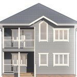 Проект двухэтажного дома из бруса 8 на 8 - превью
